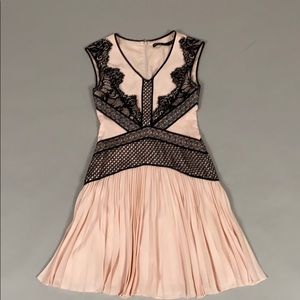 Karen Millen Black and Pink Lace Cocktail Dress